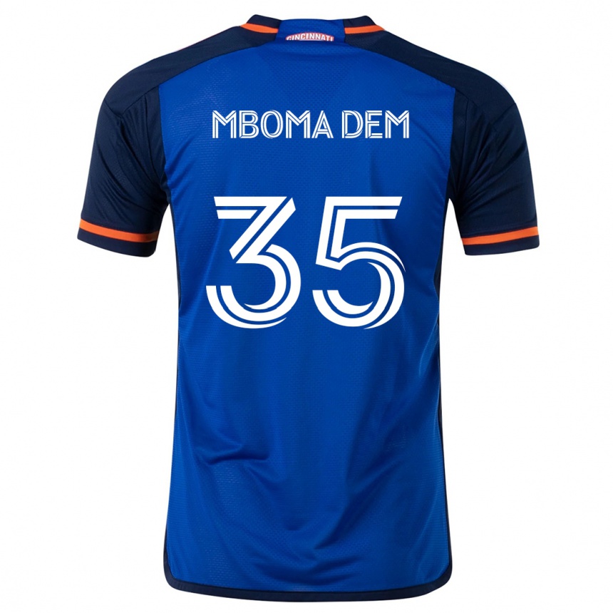 Kids Football Kenji Mboma Dem #35 Blue White Home Jersey 2024/25 T-Shirt Canada