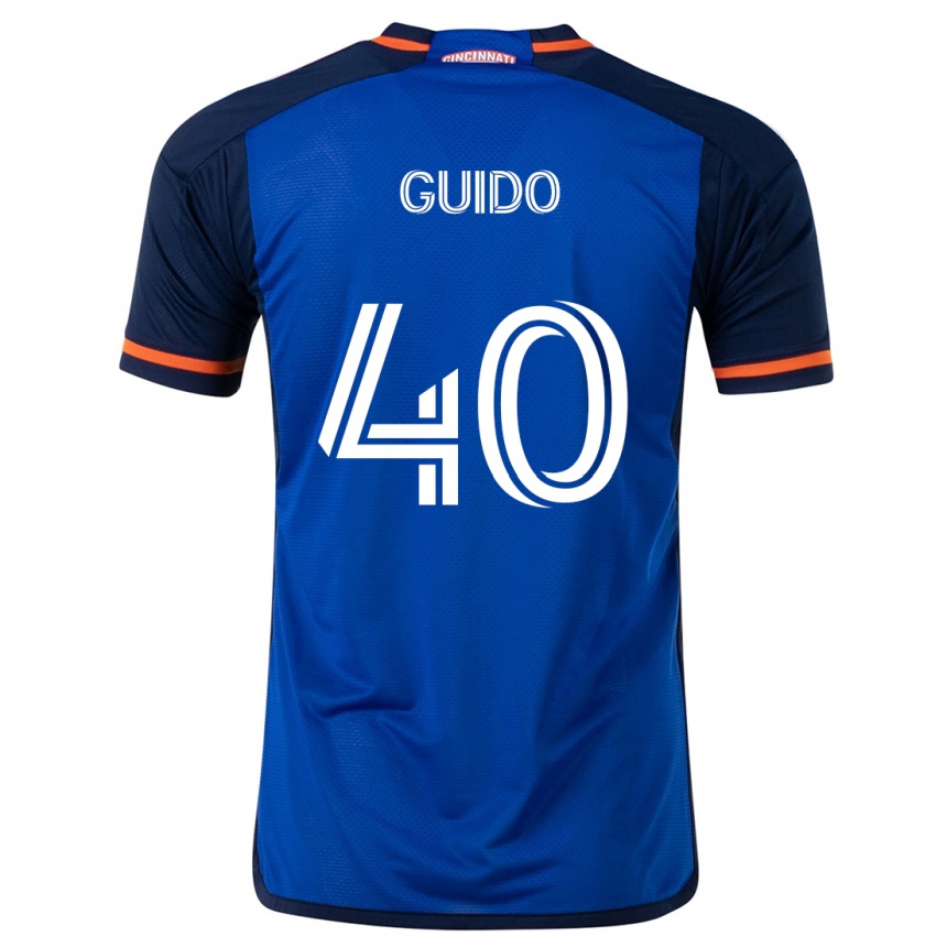 Kids Football Alejandro Guido #40 Blue White Home Jersey 2024/25 T-Shirt Canada