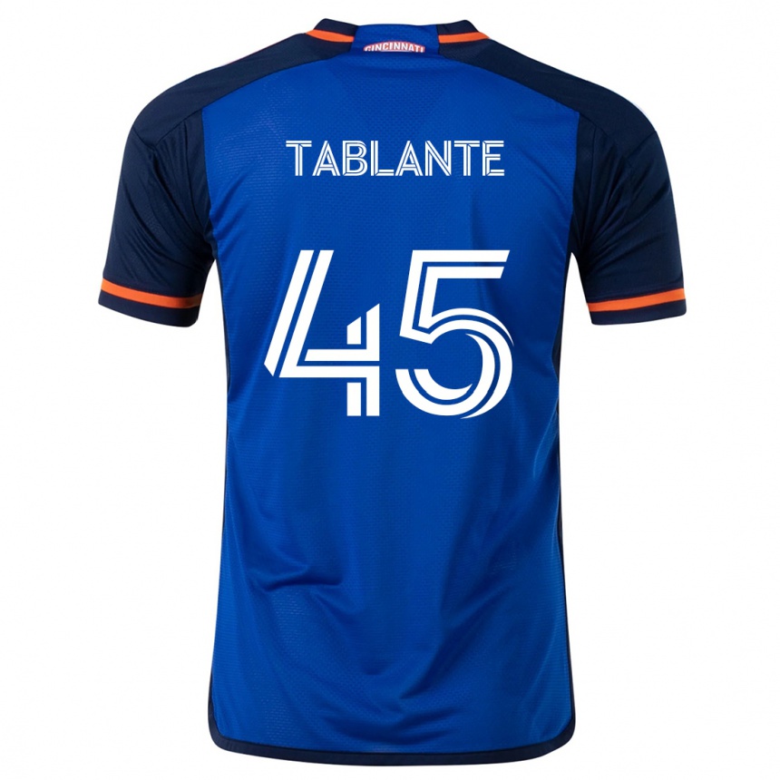 Enfant Football Maillot Moises Tablante #45 Bleu Blanc Tenues Domicile 2024/25 Canada