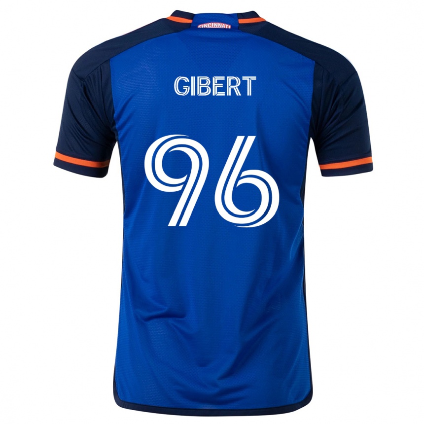 Enfant Football Maillot Gaël Gibert #96 Bleu Blanc Tenues Domicile 2024/25 Canada