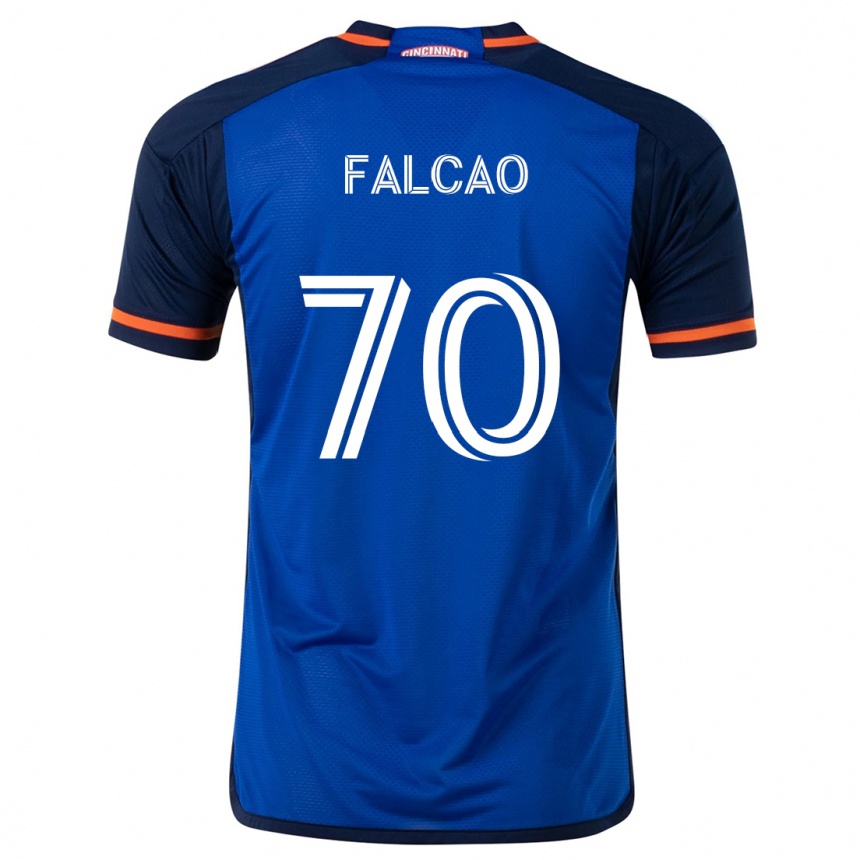 Kids Football Kiano Falcao #70 Blue White Home Jersey 2024/25 T-Shirt Canada