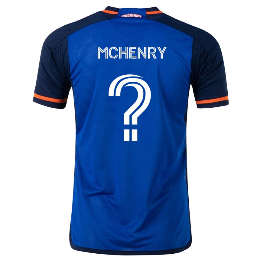 Enfant Football Maillot Nicholas Mchenry #0 Bleu Blanc Tenues Domicile 2024/25 Canada