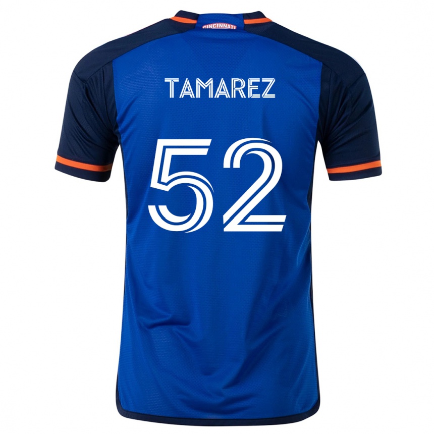 Enfant Football Maillot Lucas Tamarez #52 Bleu Blanc Tenues Domicile 2024/25 Canada