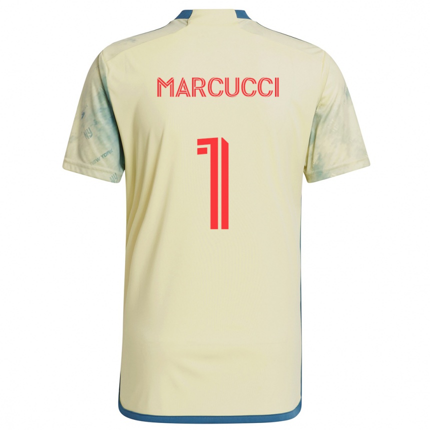 Kids Football Aj Marcucci #1 Yellow Red Blue Home Jersey 2024/25 T-Shirt Canada