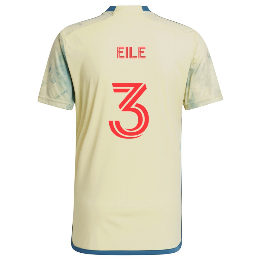 Kids Football Noah Eile #3 Yellow Red Blue Home Jersey 2024/25 T-Shirt Canada