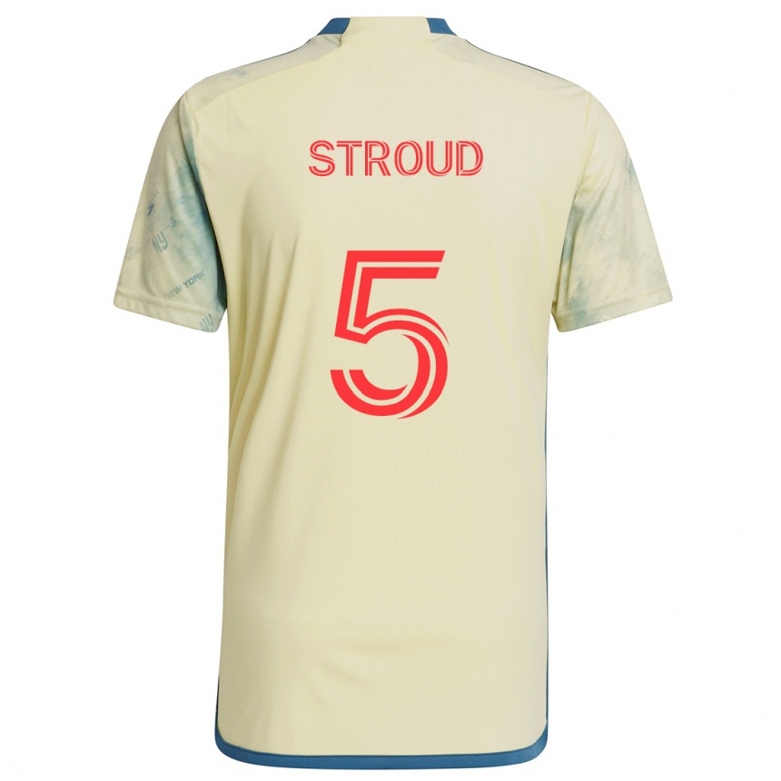 Kids Football Peter Stroud #5 Yellow Red Blue Home Jersey 2024/25 T-Shirt Canada