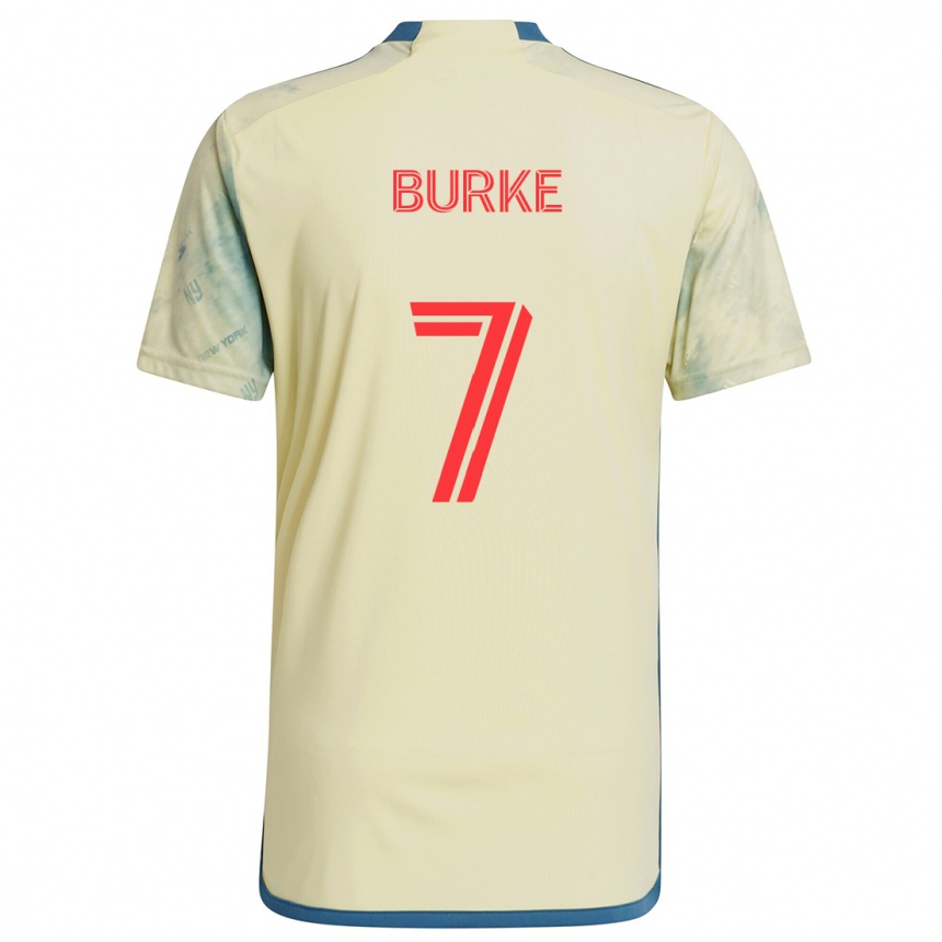 Enfant Football Maillot Cory Burke #7 Jaune Rouge Bleu Tenues Domicile 2024/25 Canada