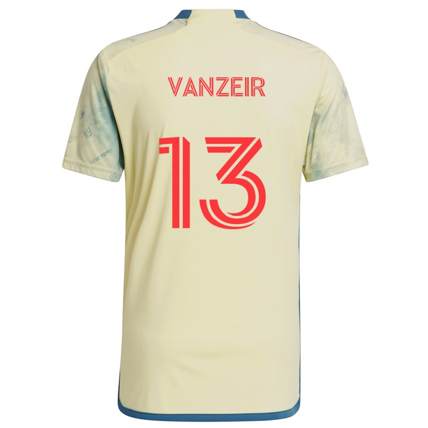 Kids Football Dante Vanzeir #13 Yellow Red Blue Home Jersey 2024/25 T-Shirt Canada