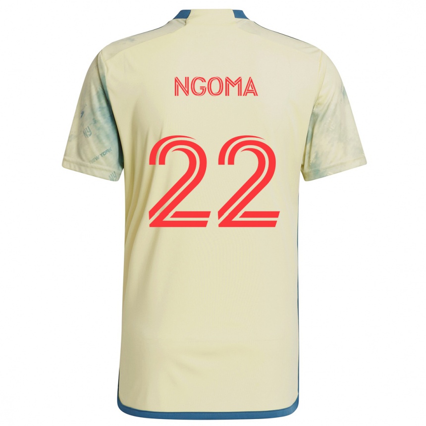 Kids Football Serge Ngoma #22 Yellow Red Blue Home Jersey 2024/25 T-Shirt Canada