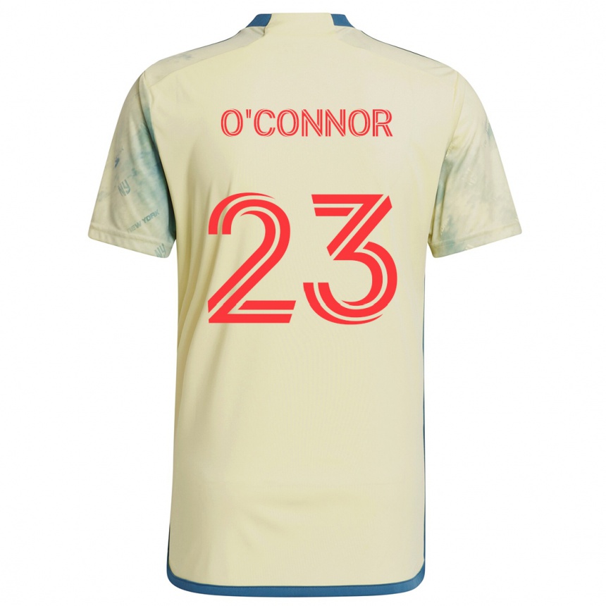 Enfant Football Maillot Aidan O'connor #23 Jaune Rouge Bleu Tenues Domicile 2024/25 Canada