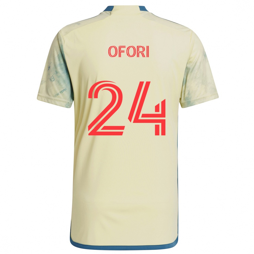 Kids Football Curtis Ofori #24 Yellow Red Blue Home Jersey 2024/25 T-Shirt Canada