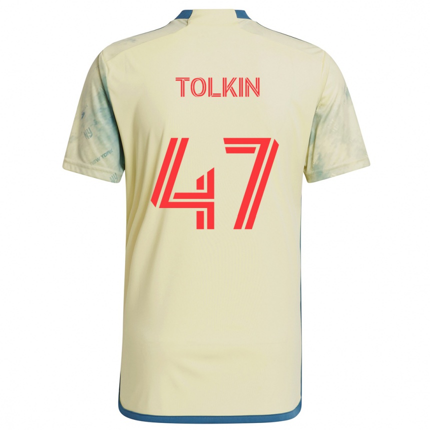 Kids Football John Tolkin #47 Yellow Red Blue Home Jersey 2024/25 T-Shirt Canada