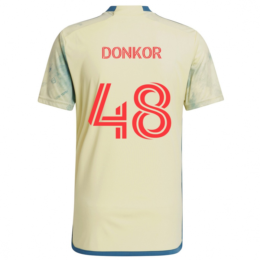 Kids Football Ronald Donkor #48 Yellow Red Blue Home Jersey 2024/25 T-Shirt Canada