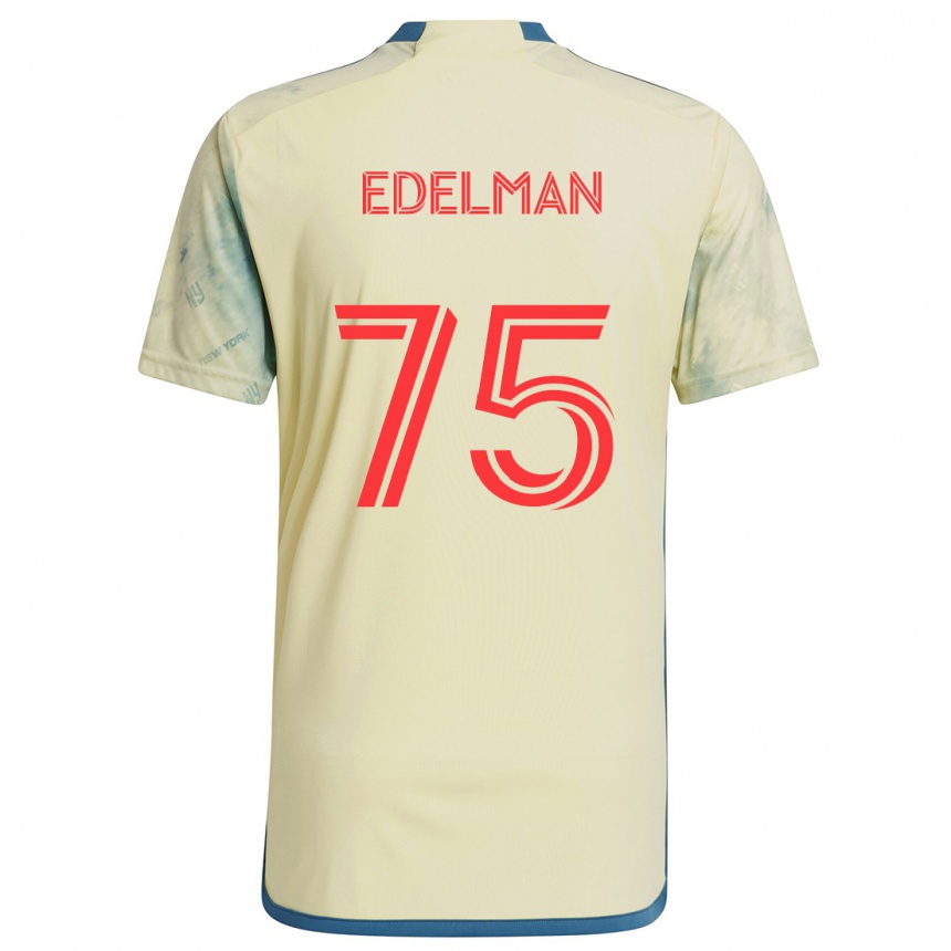 Kids Football Daniel Edelman #75 Yellow Red Blue Home Jersey 2024/25 T-Shirt Canada