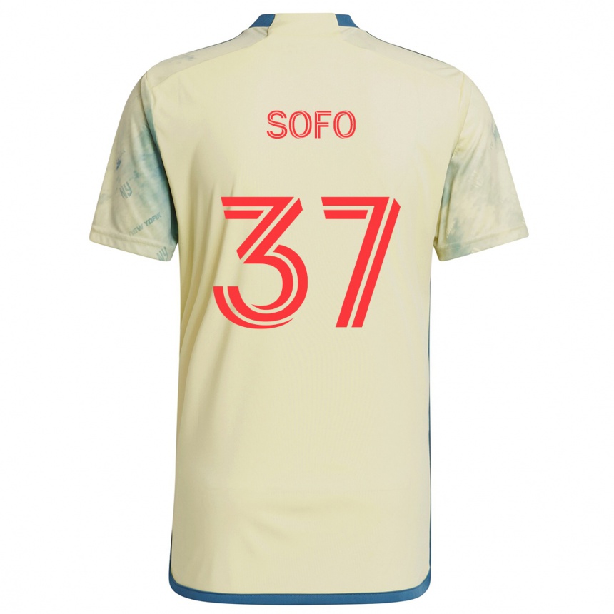 Kids Football Mohammed Sofo #37 Yellow Red Blue Home Jersey 2024/25 T-Shirt Canada