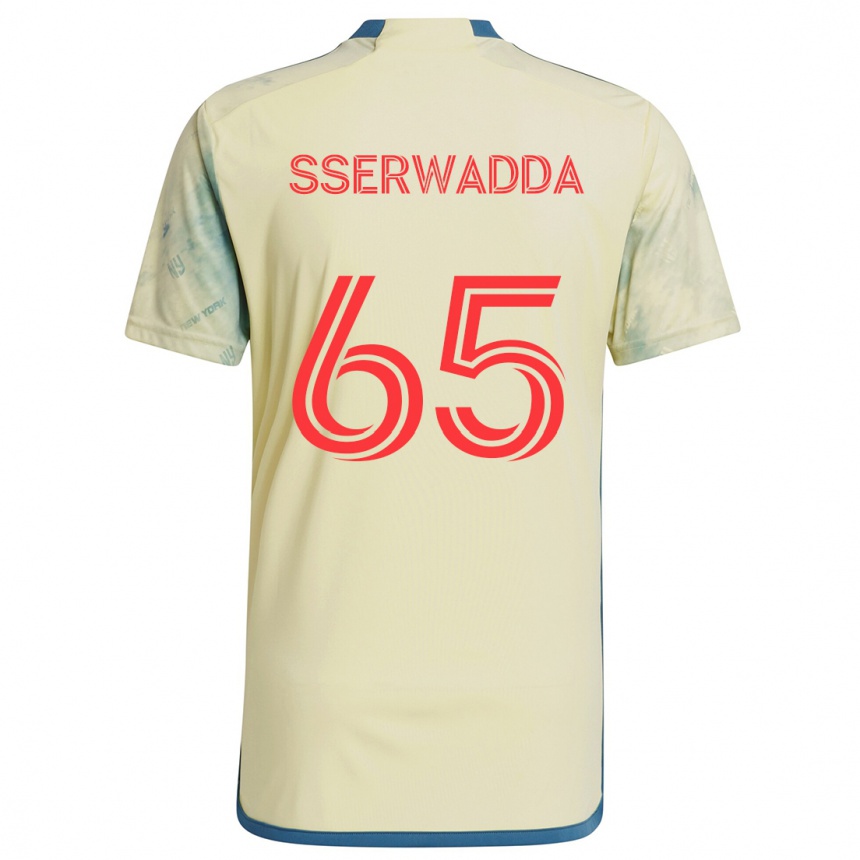 Kids Football Steven Sserwadda #65 Yellow Red Blue Home Jersey 2024/25 T-Shirt Canada