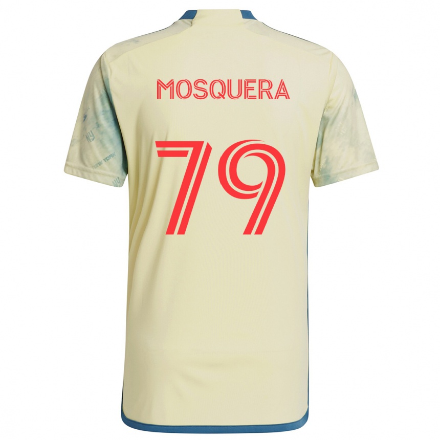 Kids Football Rafael Mosquera #79 Yellow Red Blue Home Jersey 2024/25 T-Shirt Canada