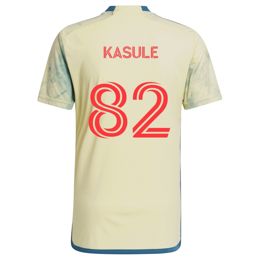 Kids Football Ibrahim Kasule #82 Yellow Red Blue Home Jersey 2024/25 T-Shirt Canada