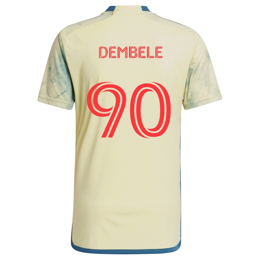 Enfant Football Maillot Malick Dembele #90 Jaune Rouge Bleu Tenues Domicile 2024/25 Canada