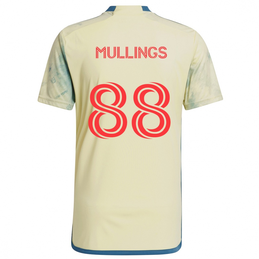 Kids Football O'vonte Mullings #88 Yellow Red Blue Home Jersey 2024/25 T-Shirt Canada