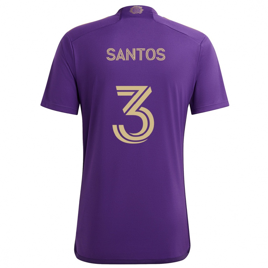 Enfant Football Maillot Rafael Santos #3 Violet Jaune Tenues Domicile 2024/25 Canada