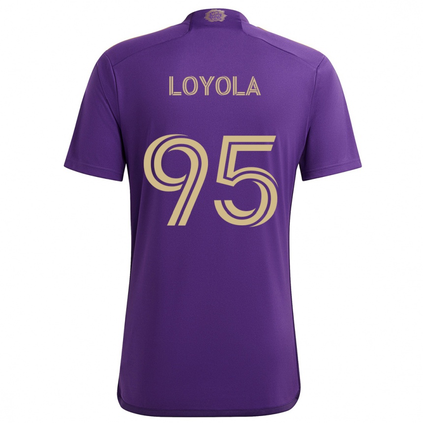 Enfant Football Maillot Favian Loyola #95 Violet Jaune Tenues Domicile 2024/25 Canada