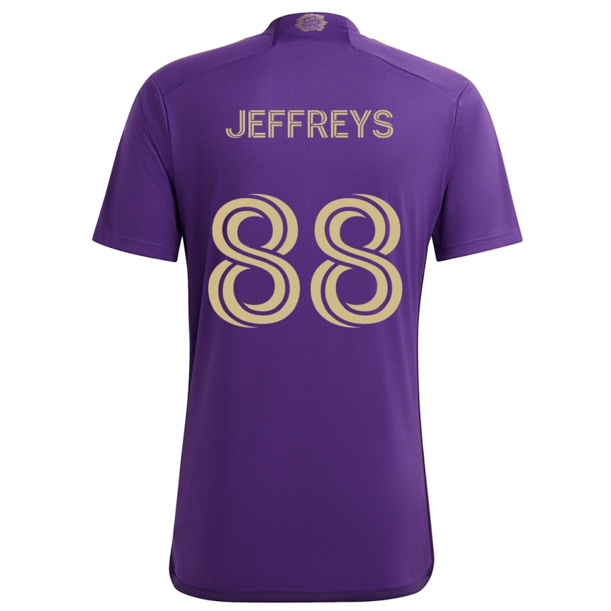 Enfant Football Maillot Tj Jeffreys #88 Violet Jaune Tenues Domicile 2024/25 Canada