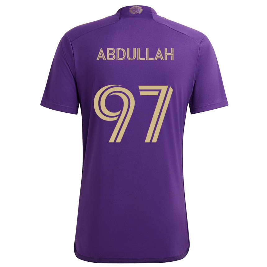 Enfant Football Maillot Majed Abdullah #97 Violet Jaune Tenues Domicile 2024/25 Canada