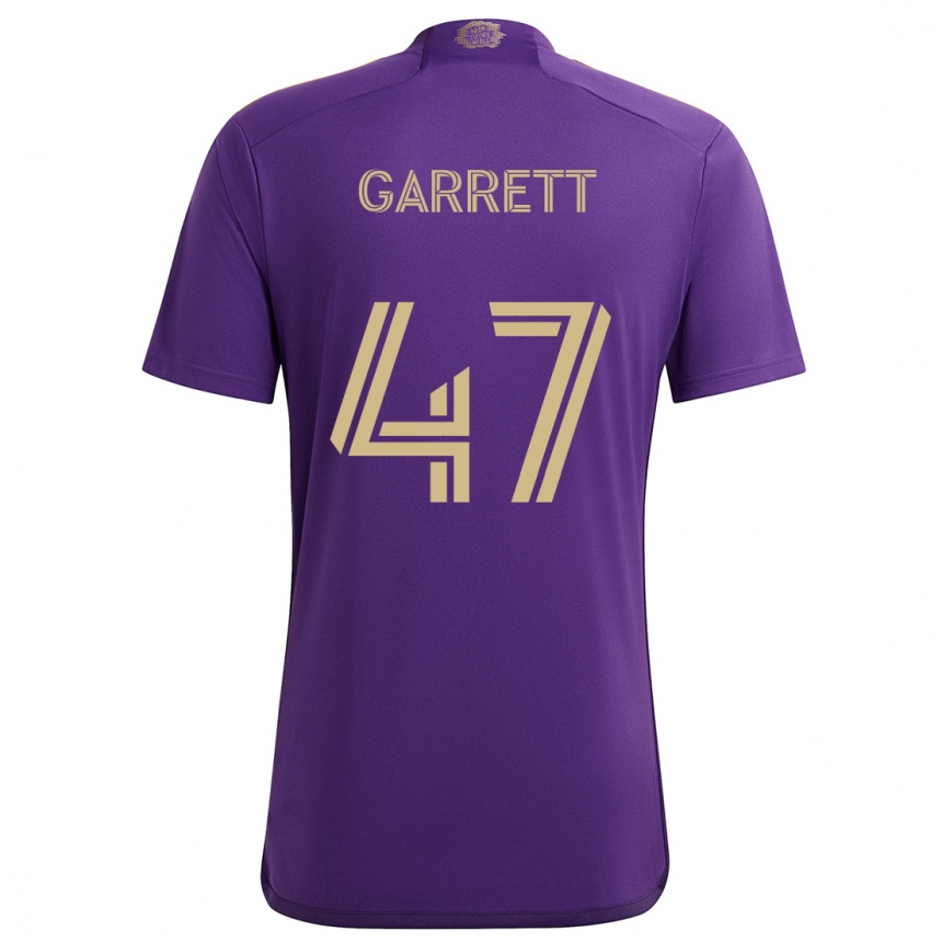 Kids Football Ian Garrett #47 Purple Yellow Home Jersey 2024/25 T-Shirt Canada