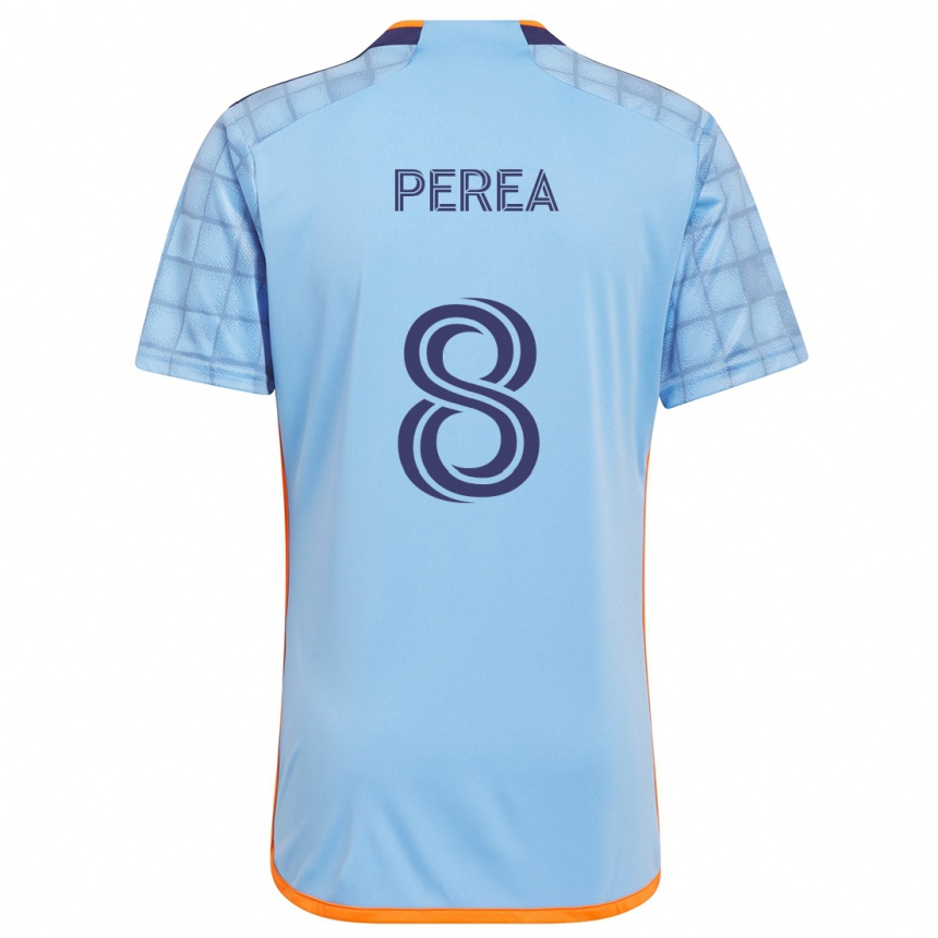 Enfant Football Maillot Andrés Perea #8 Bleu Orange Tenues Domicile 2024/25 Canada