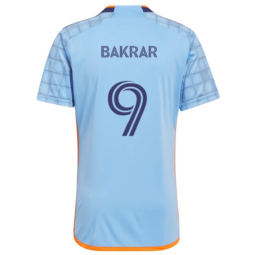 Kids Football Monsef Bakrar #9 Blue Orange Home Jersey 2024/25 T-Shirt Canada