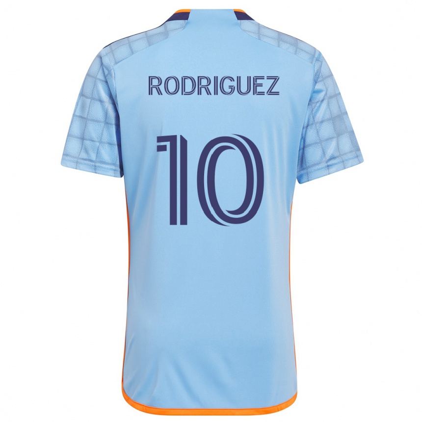 Enfant Football Maillot Santiago Rodríguez #10 Bleu Orange Tenues Domicile 2024/25 Canada