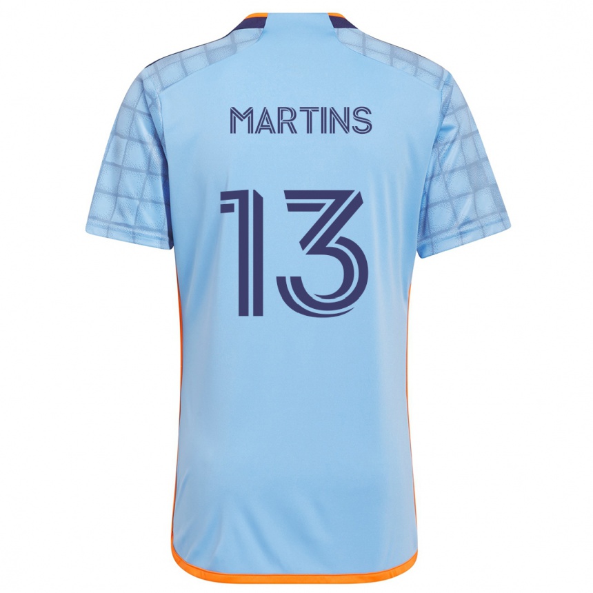 Enfant Football Maillot Thiago Martins #13 Bleu Orange Tenues Domicile 2024/25 Canada