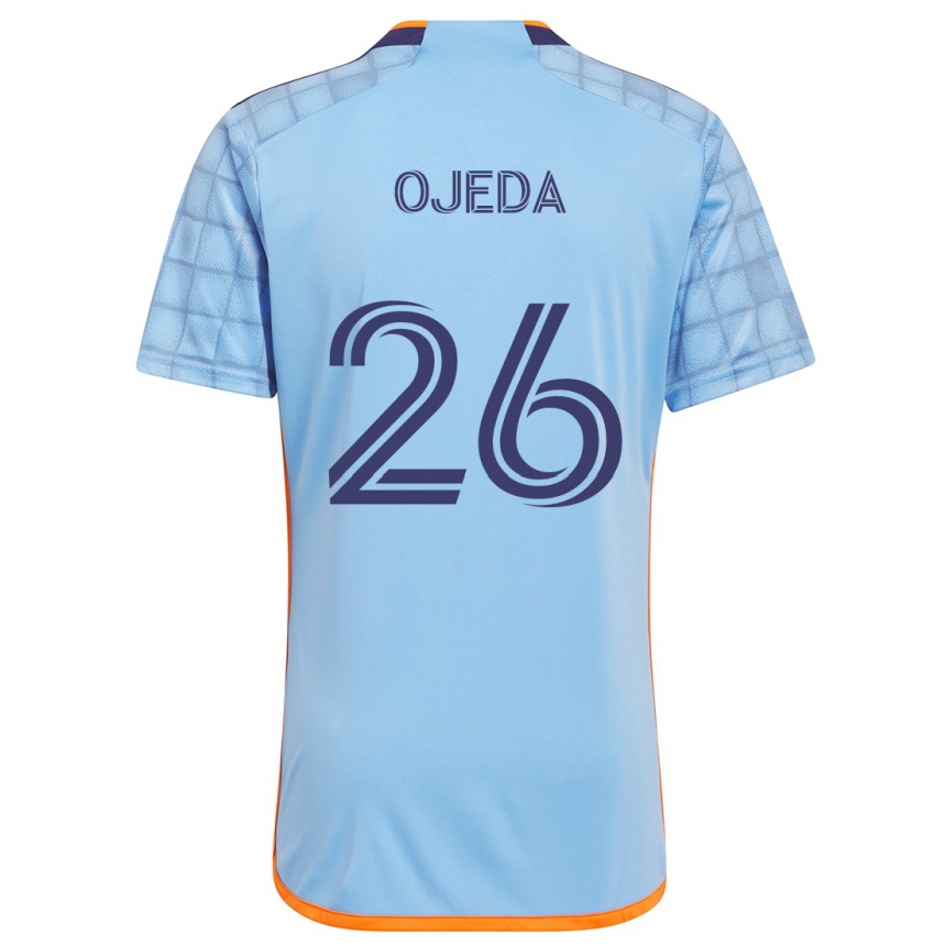 Kids Football Agustín Ojeda #26 Blue Orange Home Jersey 2024/25 T-Shirt Canada