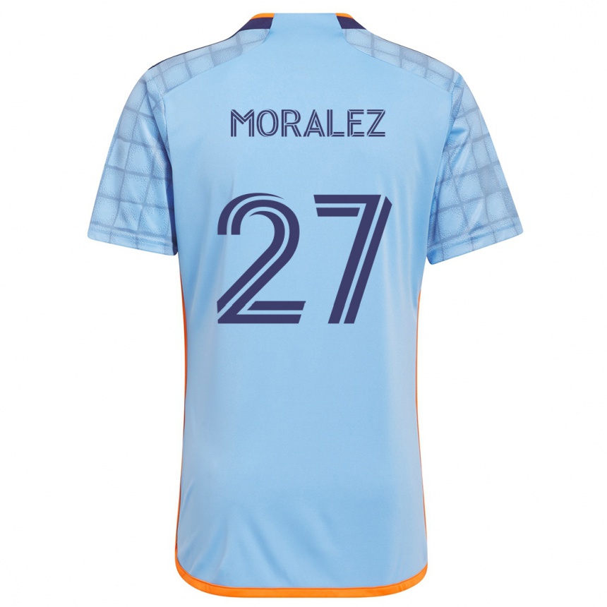 Kids Football Maxi Moralez #27 Blue Orange Home Jersey 2024/25 T-Shirt Canada