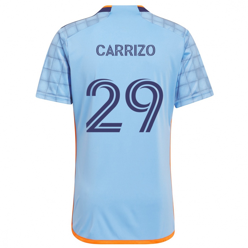 Enfant Football Maillot Máximo Carrizo #29 Bleu Orange Tenues Domicile 2024/25 Canada