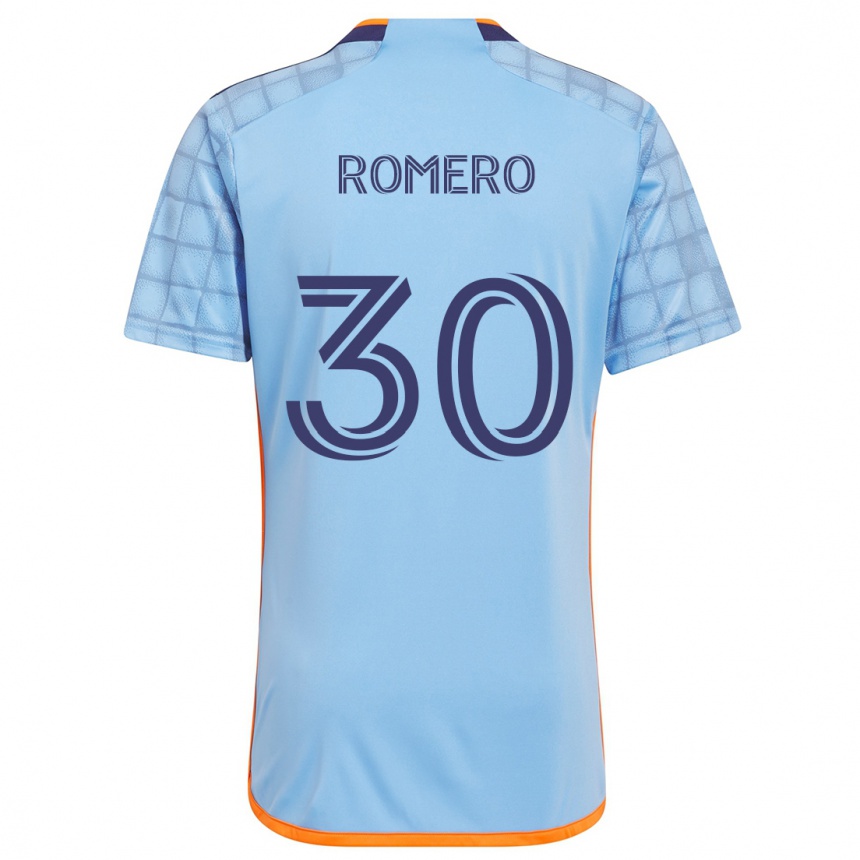 Kids Football Tomás Romero #30 Blue Orange Home Jersey 2024/25 T-Shirt Canada