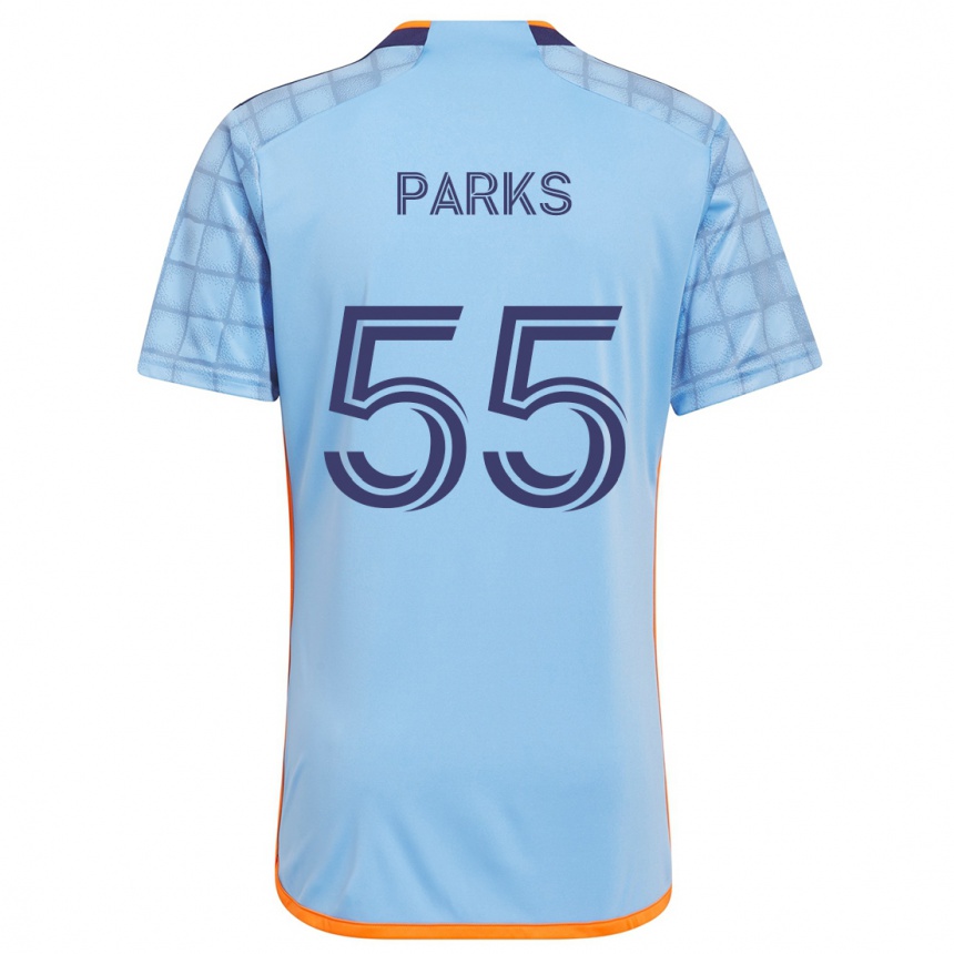 Kids Football Keaton Parks #55 Blue Orange Home Jersey 2024/25 T-Shirt Canada