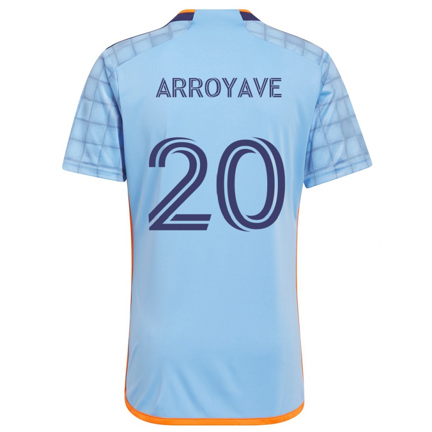 Kids Football Jacob Arroyave #20 Blue Orange Home Jersey 2024/25 T-Shirt Canada