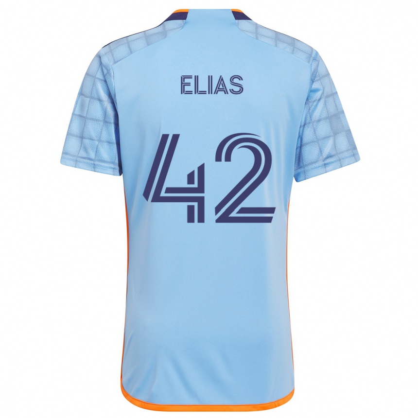 Enfant Football Maillot Piero Elias #42 Bleu Orange Tenues Domicile 2024/25 Canada