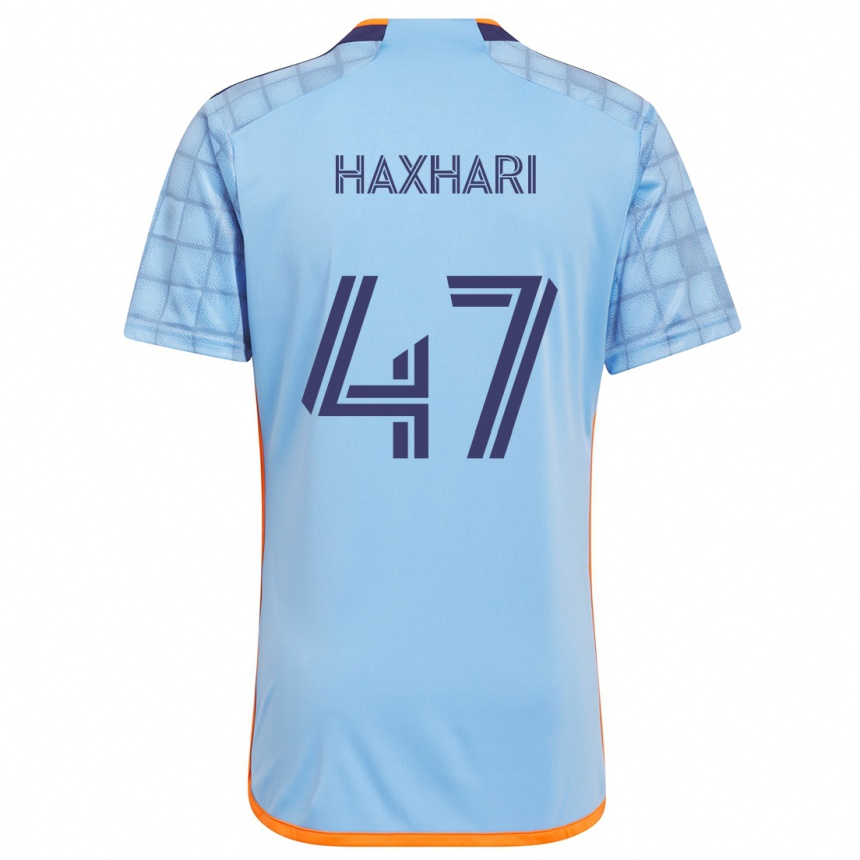 Kids Football Klevis Haxhari #47 Blue Orange Home Jersey 2024/25 T-Shirt Canada