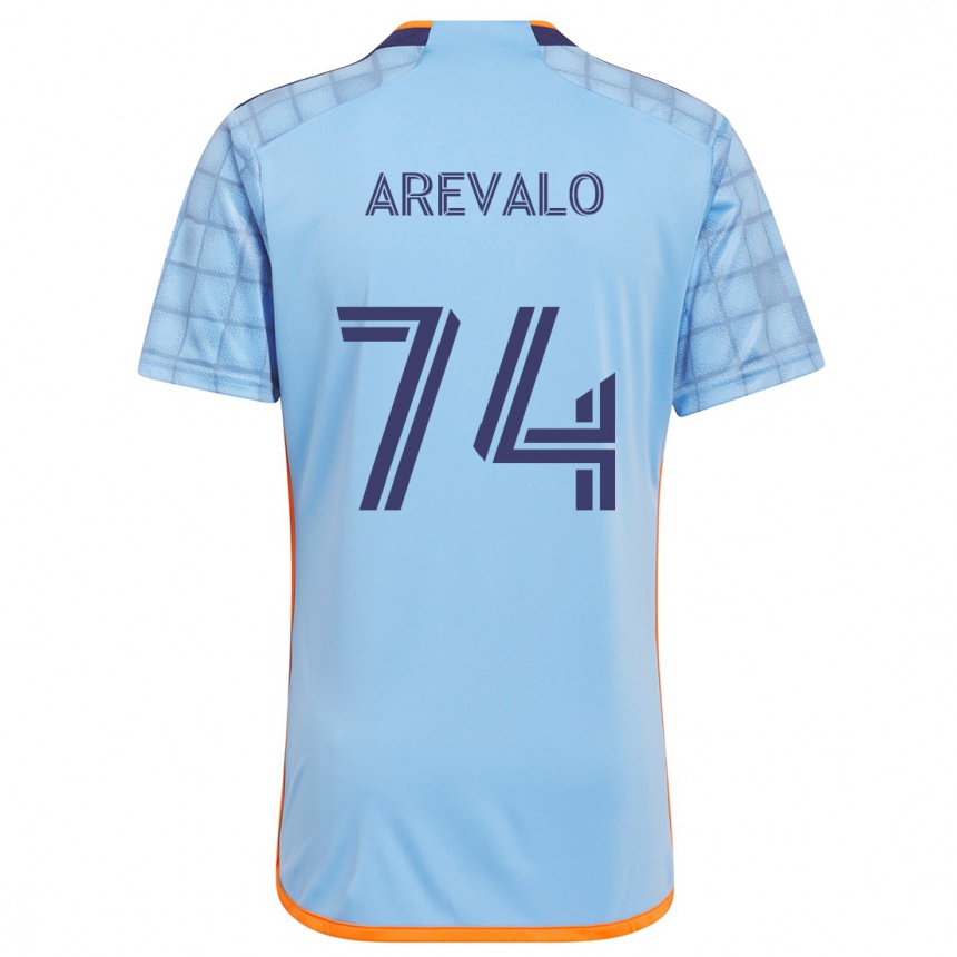 Kids Football Ronny Arévalo #74 Blue Orange Home Jersey 2024/25 T-Shirt Canada