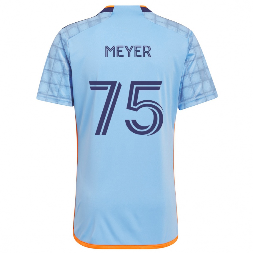 Kids Football Will Meyer #75 Blue Orange Home Jersey 2024/25 T-Shirt Canada