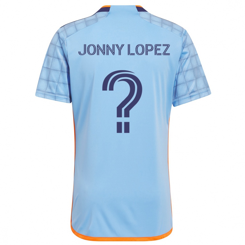 Kids Football Jonny Lopez #0 Blue Orange Home Jersey 2024/25 T-Shirt Canada