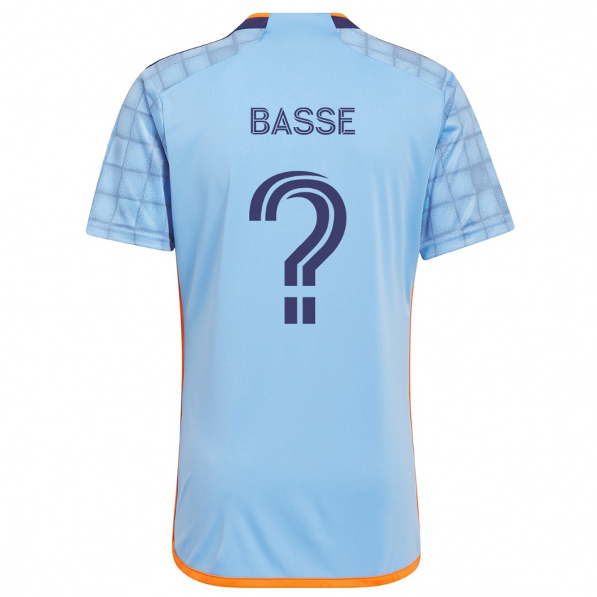 Kids Football Adam Basse #0 Blue Orange Home Jersey 2024/25 T-Shirt Canada