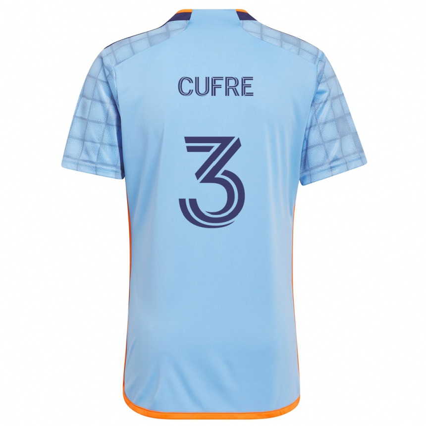 Enfant Football Maillot Braian Cufré #3 Bleu Orange Tenues Domicile 2024/25 Canada