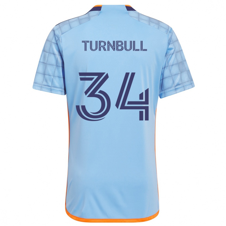 Kids Football Stephen Turnbull #34 Blue Orange Home Jersey 2024/25 T-Shirt Canada