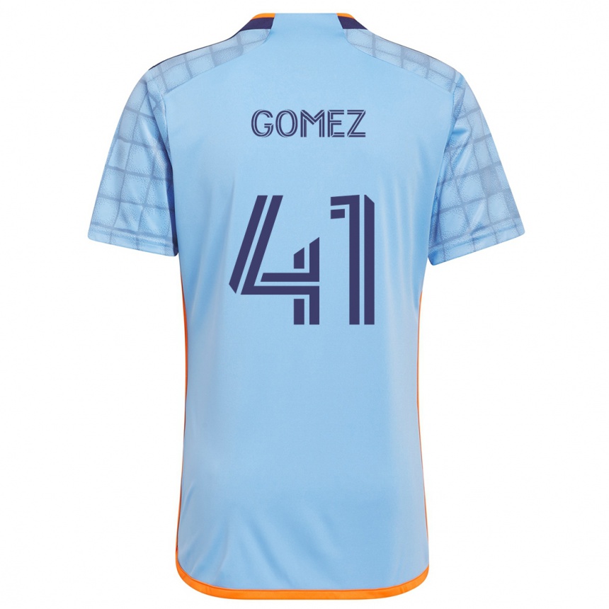 Kids Football Julián Gómez #41 Blue Orange Home Jersey 2024/25 T-Shirt Canada