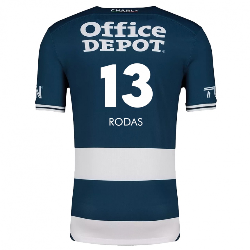 Kids Football Carlos Rodas #13 Blue White Home Jersey 2024/25 T-Shirt Canada