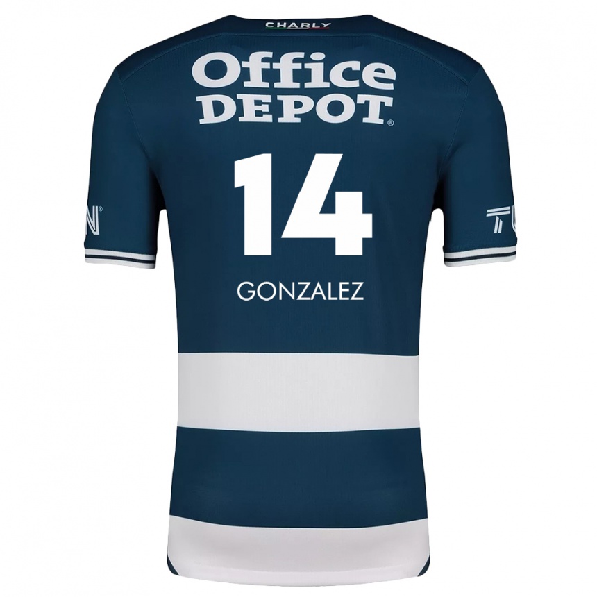 Enfant Football Maillot Arturo González #14 Bleu Blanc Tenues Domicile 2024/25 Canada